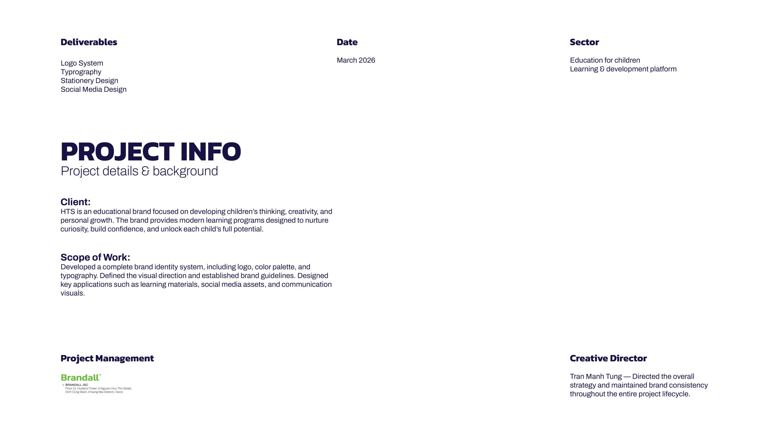 HTS Project Info
